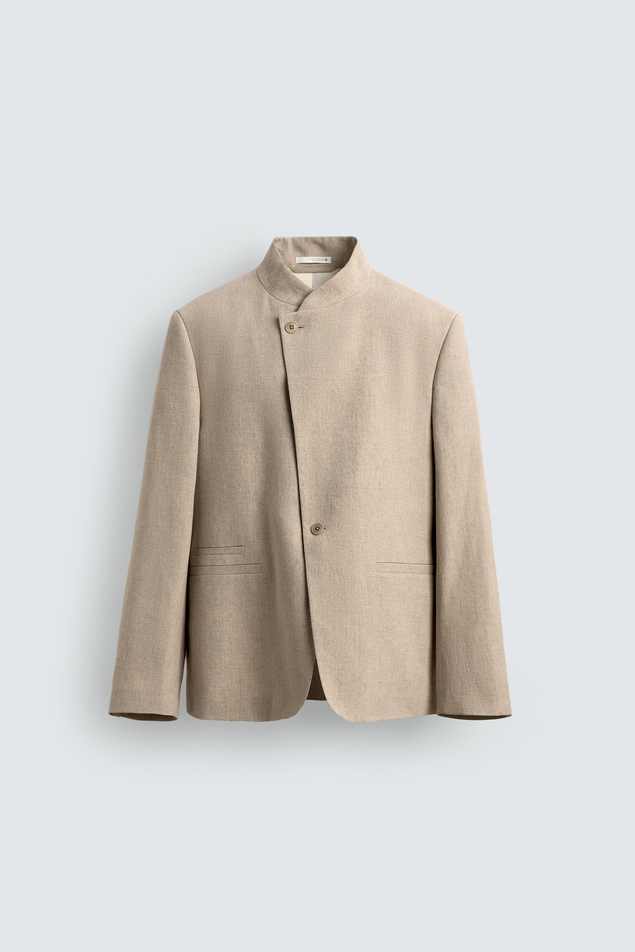 RELAXED FIT DOUBLE BREASTED SUIT BLAZER